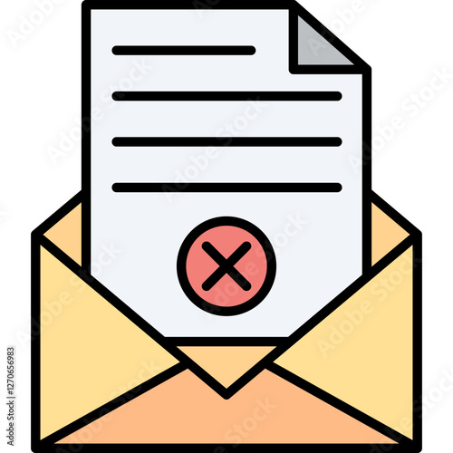 Rejection Of A Letter Icon