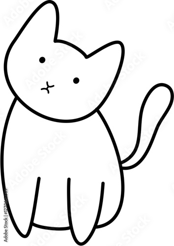 confuse cat doodle 