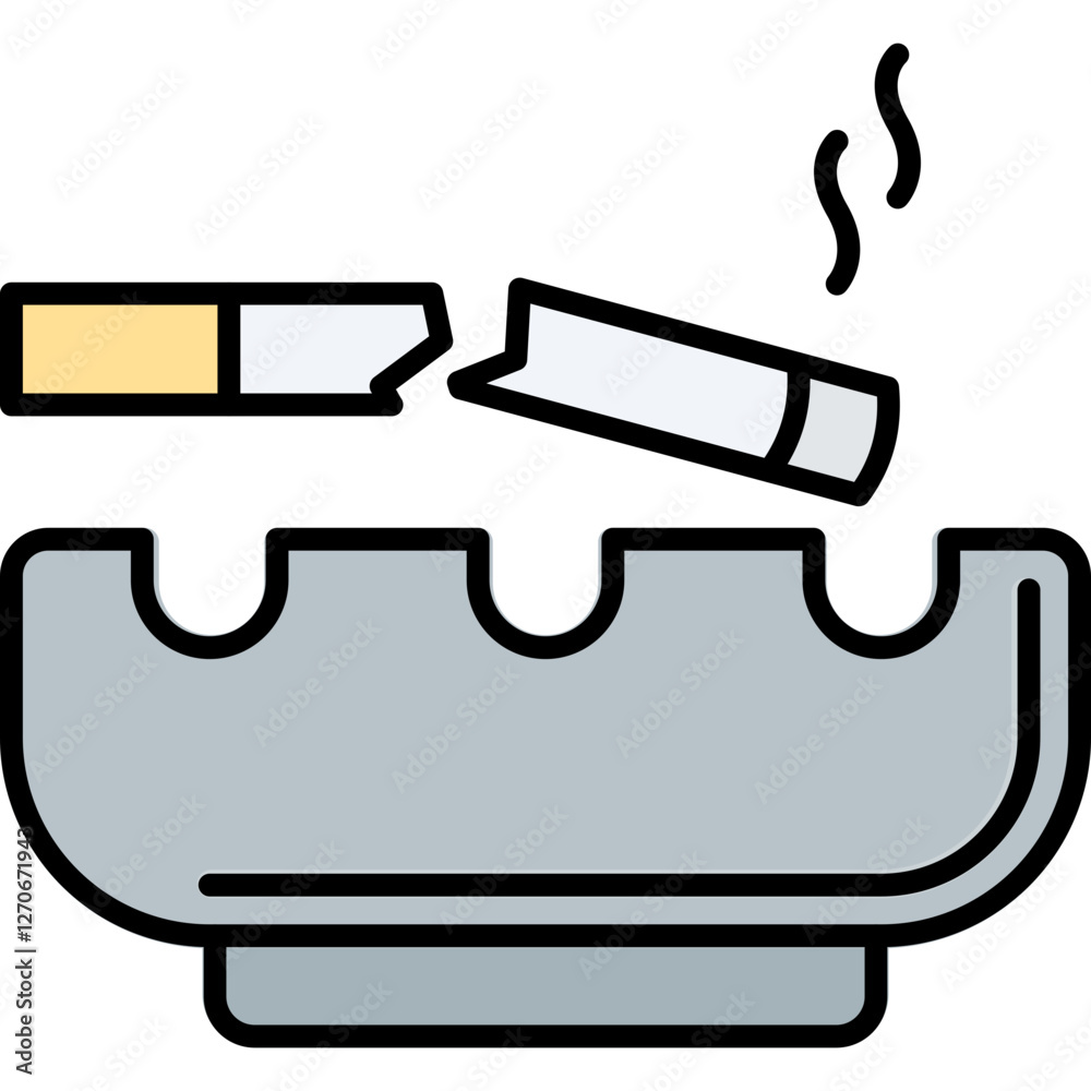 Broken Cigarette Icon Broken Cigarette Icon