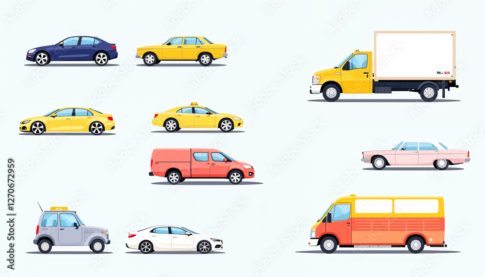 Naklejka premium vector set of transport icons