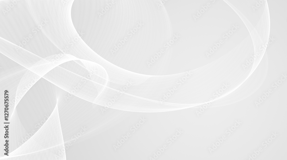 White Striped Waves Create a Serene and Elegant Background Design