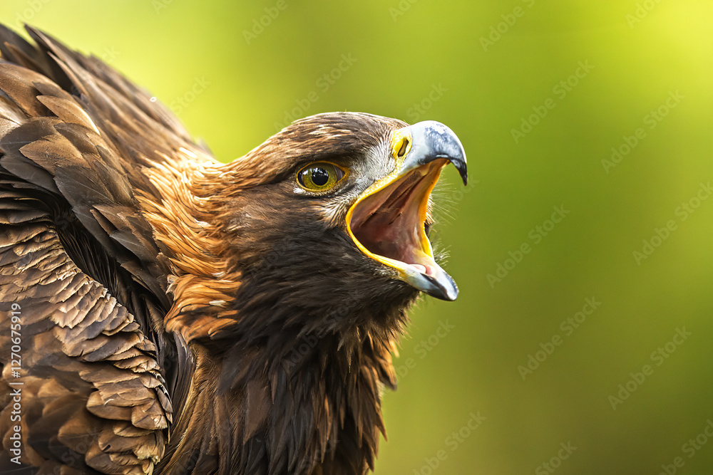 Obraz premium White-tailed eagle (Haliaeetus albicilla) close-up portrait