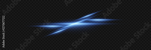 Horizontal flashes of light and lines. 