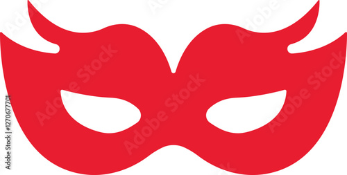 Different Mask silhouette isolated on transparent background Masquerade vector for apps or web party superhero carnival villain or burglar icon in flat. costume eye mask hidden person face