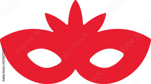 Different Mask silhouette isolated on transparent background Masquerade vector for apps or web party superhero carnival villain or burglar icon in flat. costume eye mask hidden person face