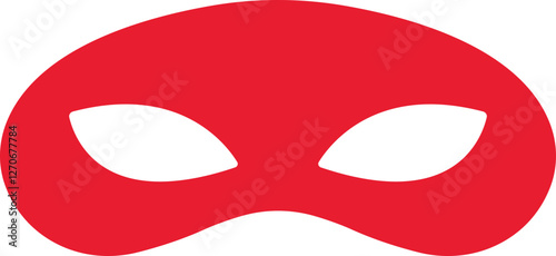 Different Mask silhouette isolated on transparent background Masquerade vector for apps or web party superhero carnival villain or burglar icon in flat. costume eye mask hidden person face