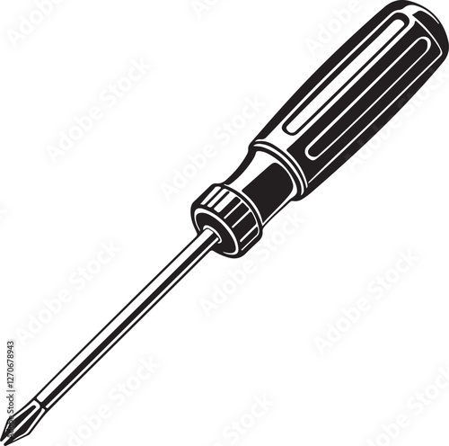 Isolated black screwdriver icon Vector, black screwdriver Silhouette,black screwdriver icon set, black screwdriver for logo,color black screwdriver Vector illustration, Vector Graphic, EPS 10 , clip