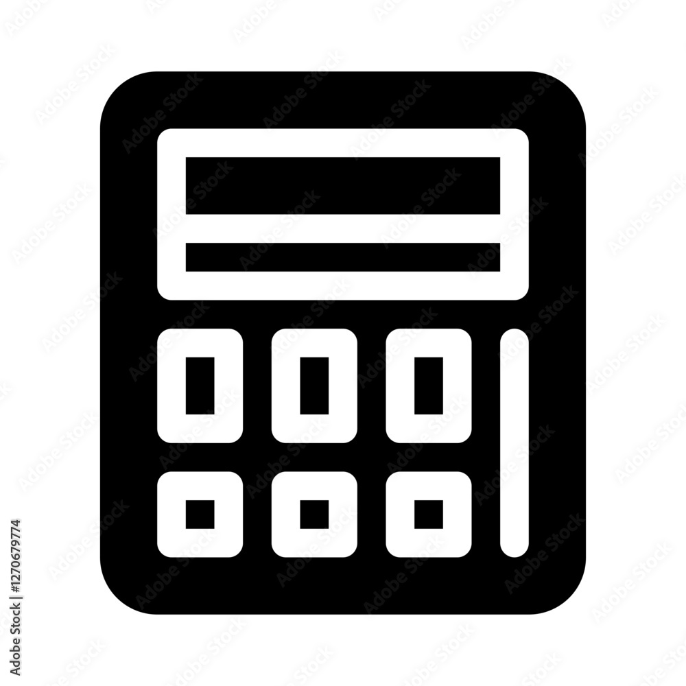 Calculator glyph icon Calculator glyph icon