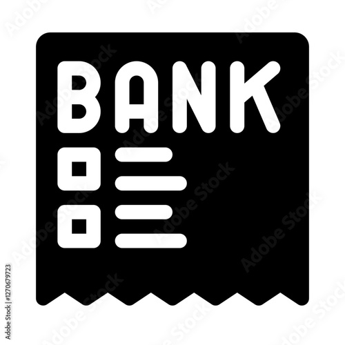 Bank Statement glyph icon