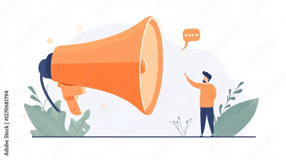 Vector Illustration of a Spacial Offer Concept with 3D Sphere