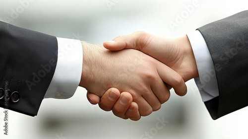 Business handshake agreement corporate office image professional setting close-up trust building