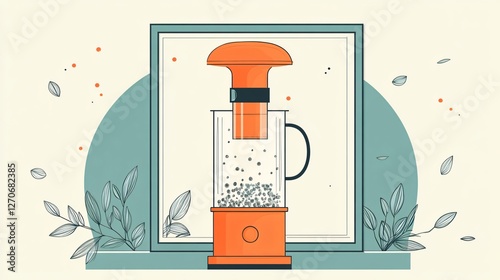 Obraz na płótnie Salt and Pepper Grinder Set - Line Art Illustration w salonie