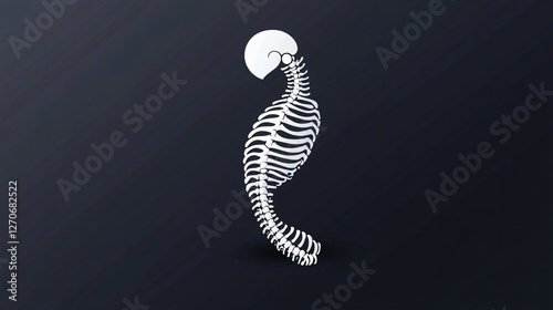 Obraz na płótnie Spine Diagram for Healthcare Professionals and Massage Therapists w salonie