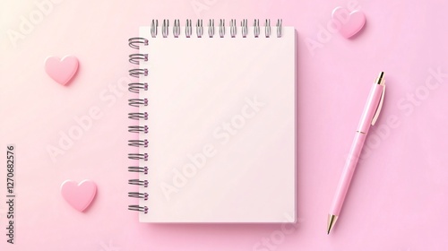 Obraz na płótnie Spiral Calendar Agenda Top View Vector Flat Illustration w salonie