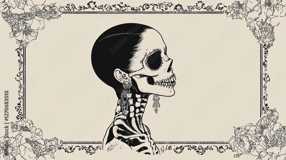 Halloween Jewelry: Spooky Skeleton Girl Earrings