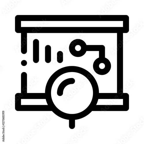 Data analysis line icon