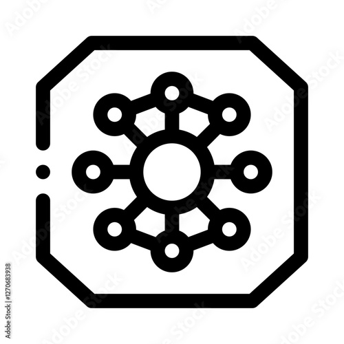 Neural network line icon