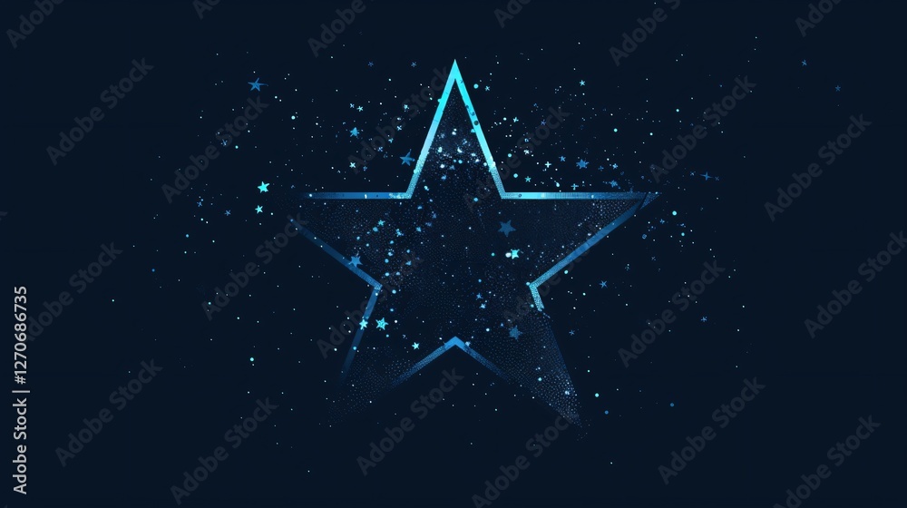 Star Silhouette Template: Vector Illustration for Design Projects