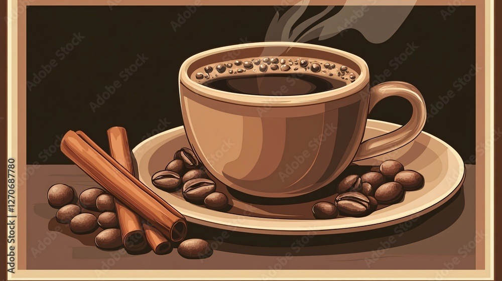 Invigorating Coffee Beverage with Warm Spices