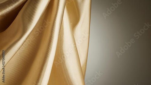 Elegant Gold Fabric with Soft Lighting