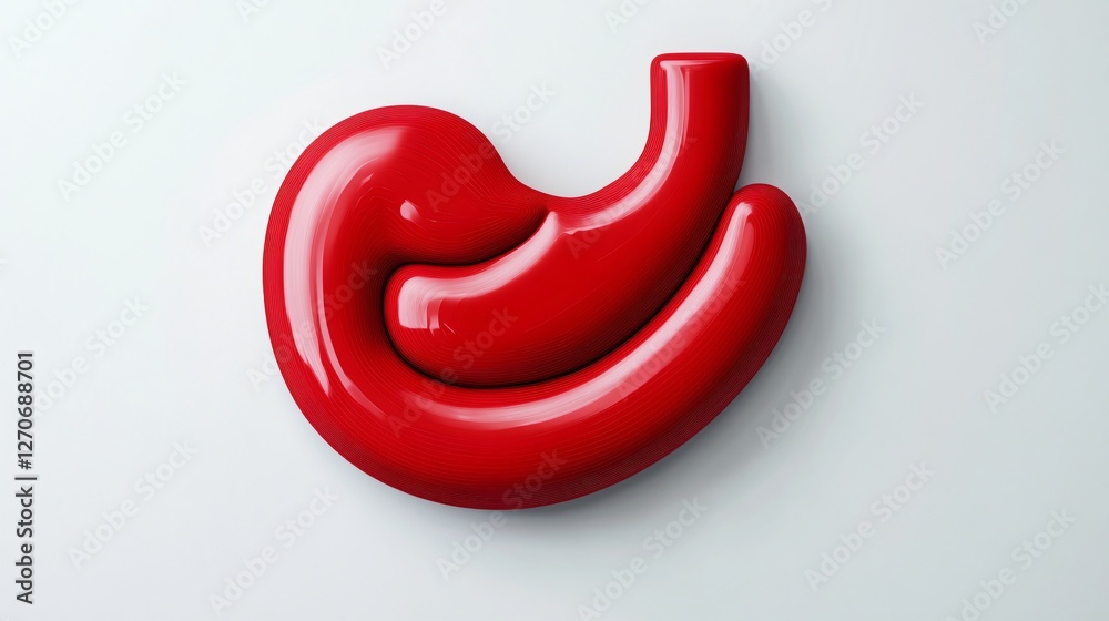 Stomach Organ Illustration 3D Isometric Isolated Transparent PNG