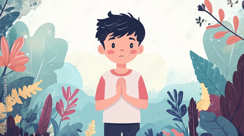 Stop Bullying Social Campaign with Boy and Text