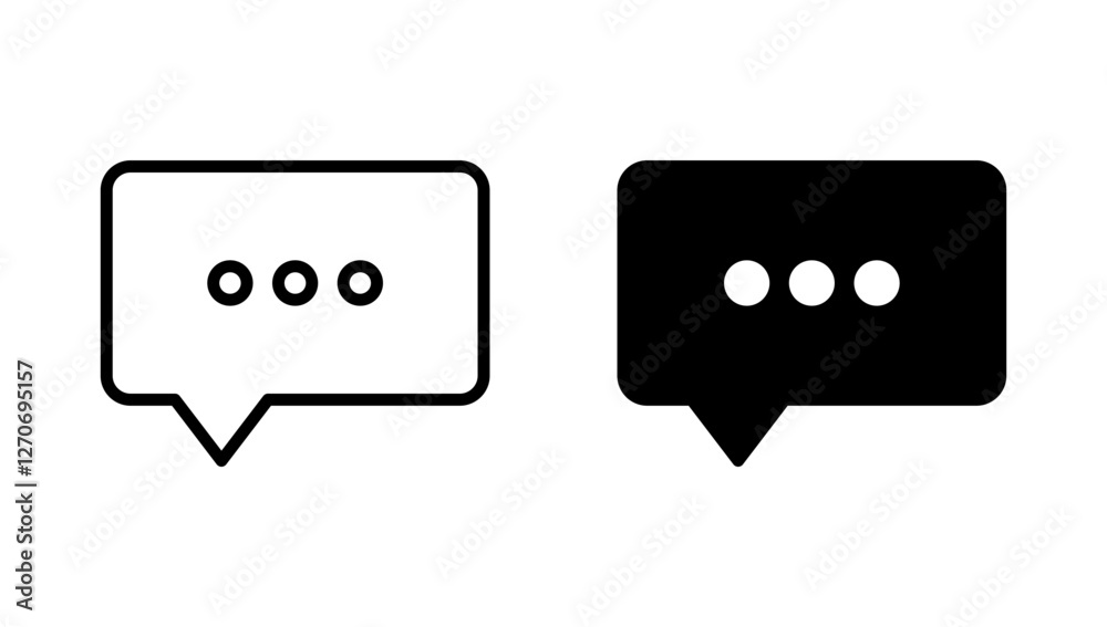 Chat icon vector. speech bubble sign and symbol. comment icon. message Chat icon vector. speech bubble sign and symbol. comment icon. message