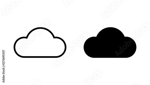 Cloud icon vector. cloud sign and symbol