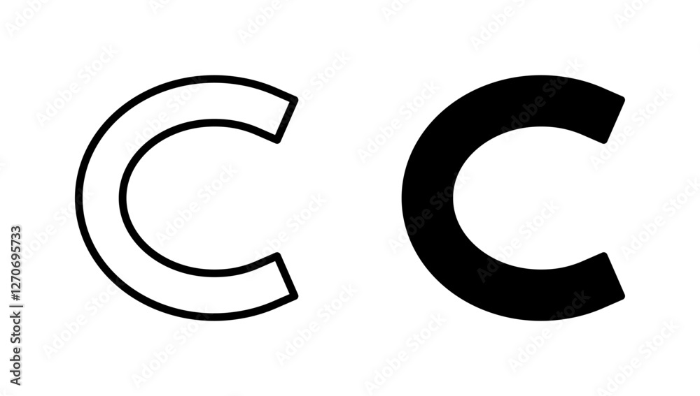 Copyright icon vector. copyright sign and symbol Copyright icon vector. copyright sign and symbol