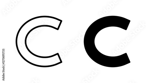 Copyright icon vector. copyright sign and symbol