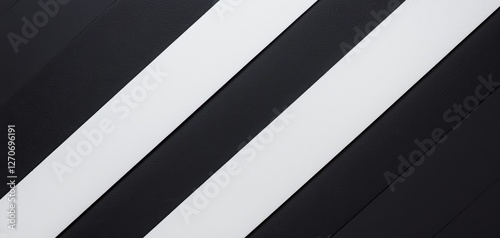High-contrast abstract background with alternating black and white stripes, seamless diagonal pattern, minimal and elegant design