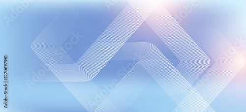 Digital futuristic technology concept with hexagons. Digital hexagonal blue abstract background. Geometric stripe line art design for poster, brochure, cover, banner, website, header