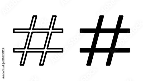 Hashtag icon vector. hashtag sign and symbol