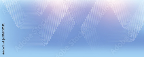 Digital futuristic technology concept with hexagons. Digital hexagonal blue abstract background. Geometric stripe line art design for poster, brochure, cover, banner, website, header