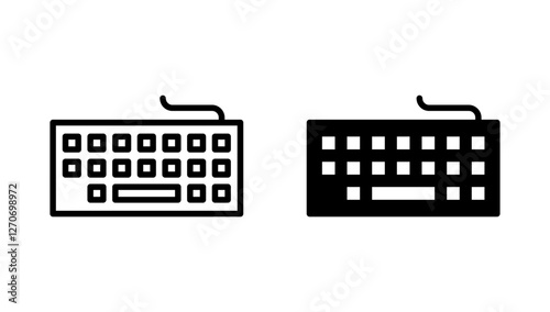 Keyboard icon vector. keyboard sign and symbol