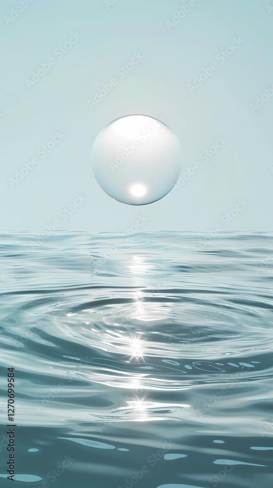 Digital technology water ripple and circular sculpture poster background Digital technology water ripple and circular sculpture poster background