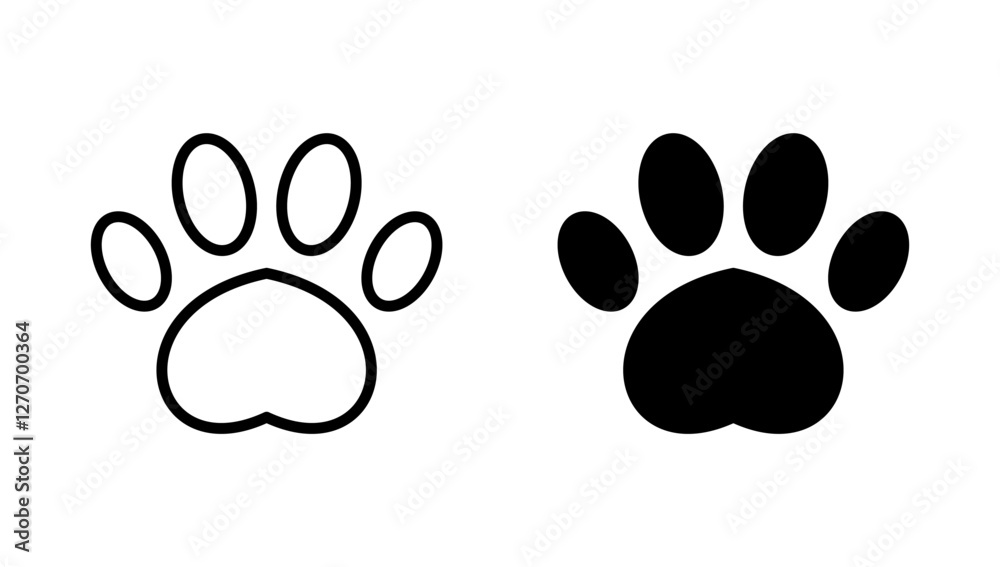 Paw icon vector. paw print sign and symbol. dog or cat paw Paw icon vector. paw print sign and symbol. dog or cat paw