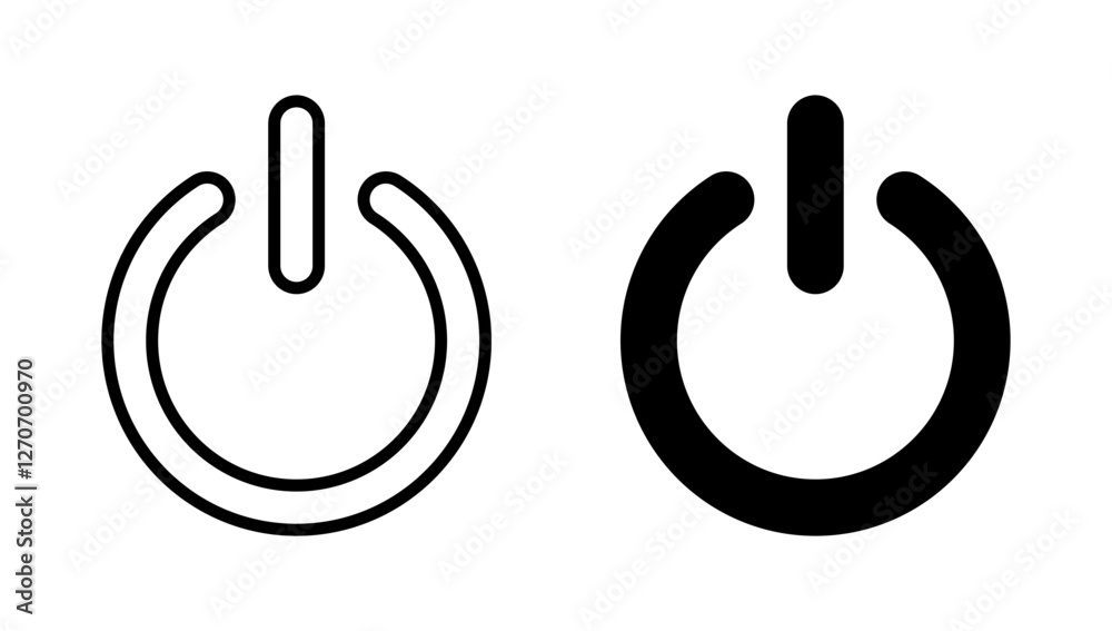 Power icon vector. Power Switch sign and symbol. Electric power Power icon vector. Power Switch sign and symbol. Electric power
