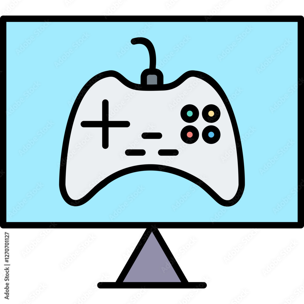 Unique Online Games Vector Icon Unique Online Games Vector Icon