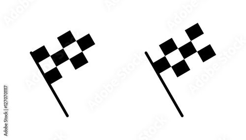 Racing flag icon vector. race flag sign and symbol.Checkered racing flag icon