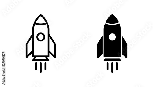 Rocket icon vector. Startup sign and symbol. rocket launcher icon