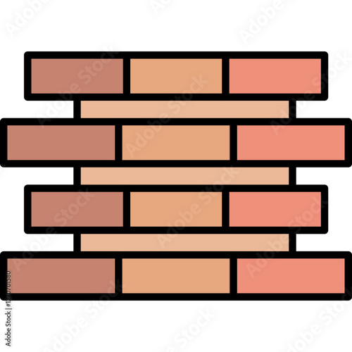 Unique Bricks Vector Icon
