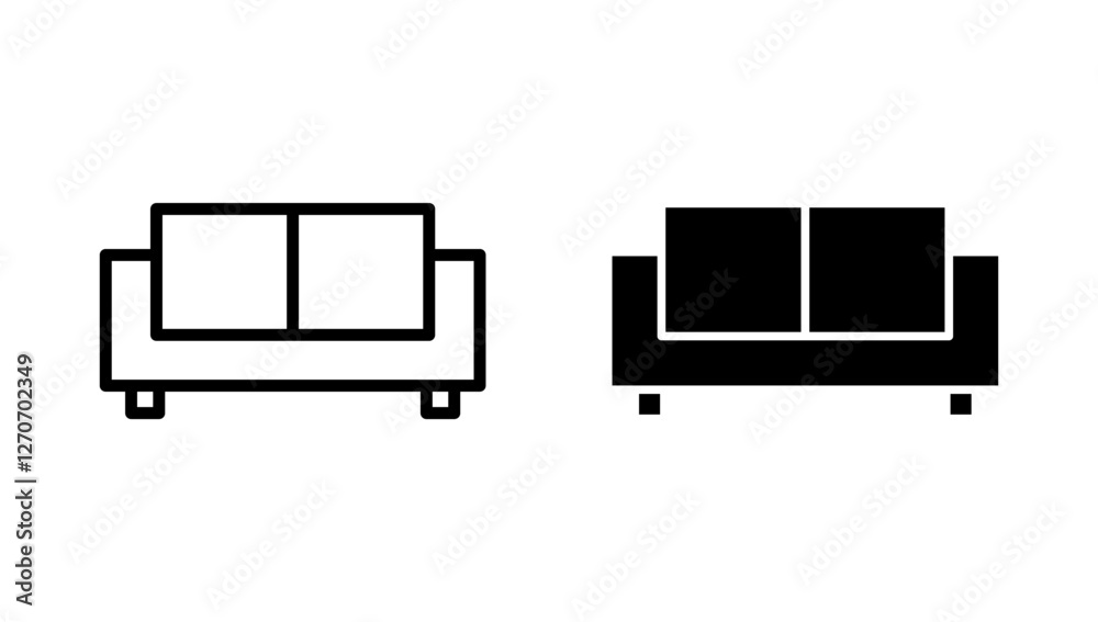 Sofa icon vector. sofa sign and symbol. furniture icon Sofa icon vector. sofa sign and symbol. furniture icon