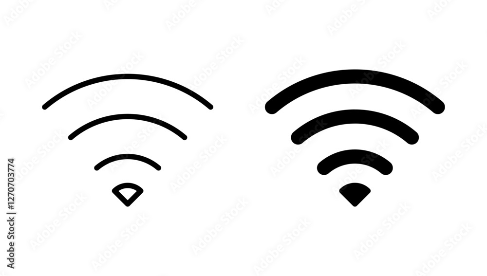 Wifi icon vector. signal sign and symbol. Wireless icon Wifi icon vector. signal sign and symbol. Wireless icon