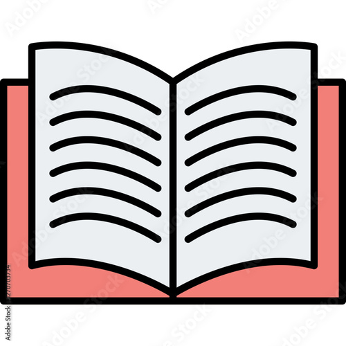 Unique Textbook Vector Icon