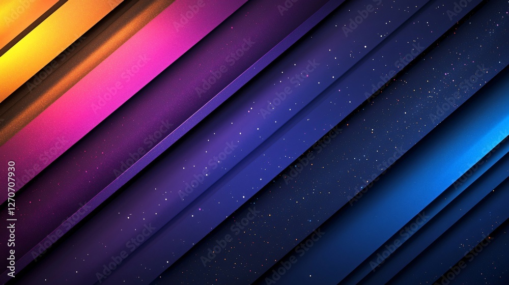 Obraz premium Vibrant Abstract Background with Colorful Stripes and Starry Accents