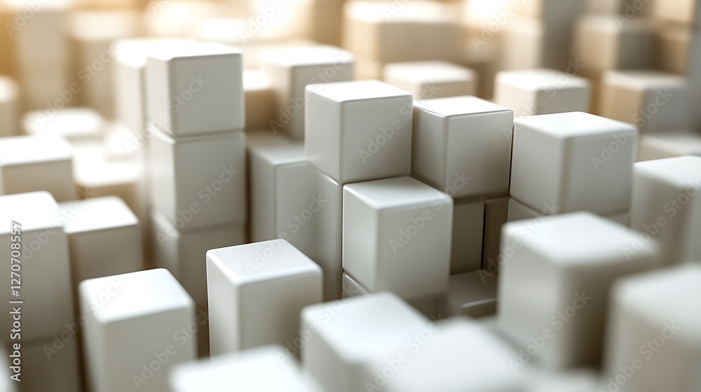 Abstract 3D blocks, geometric shapes, modern design, digital art, background Abstract 3D blocks, geometric shapes, modern design, digital art, background