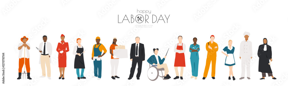 People of different professions together. People of different professions together.