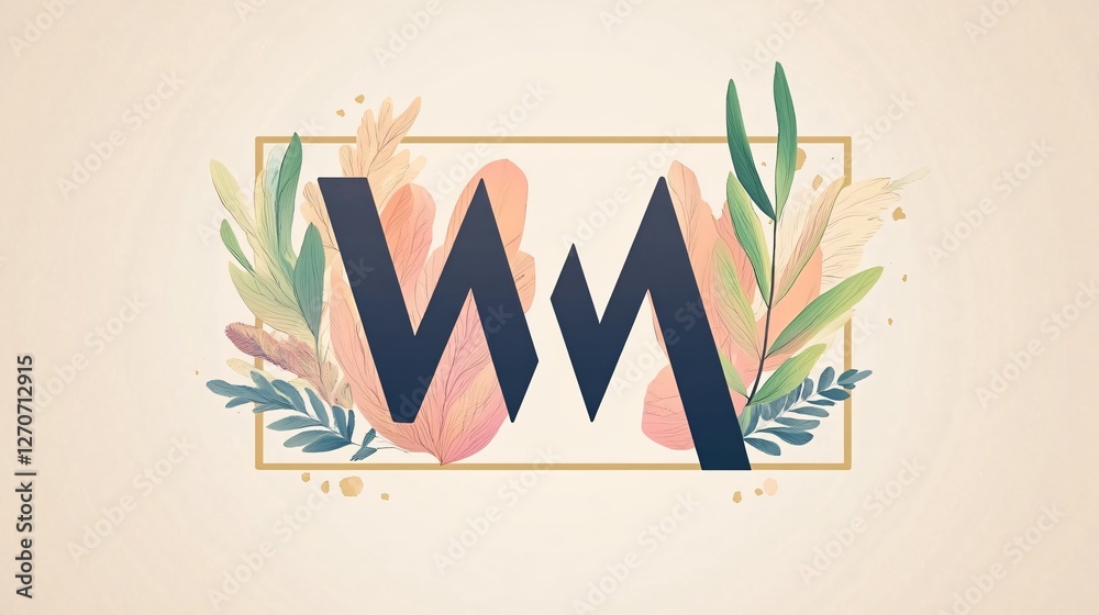 Elegant Lettering Text in Stylish Willow Color Palette