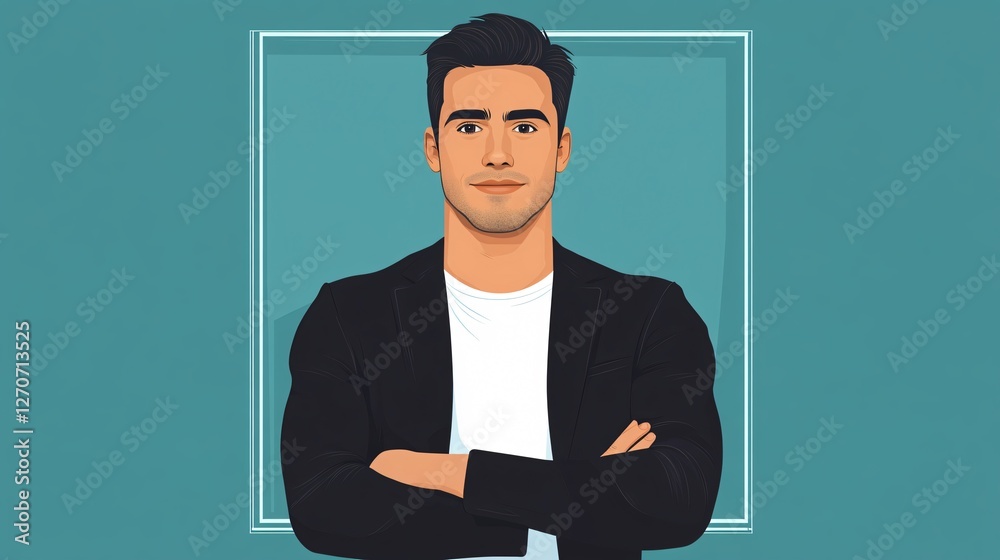 Stylish Young Professional Man in Formal Business Attire